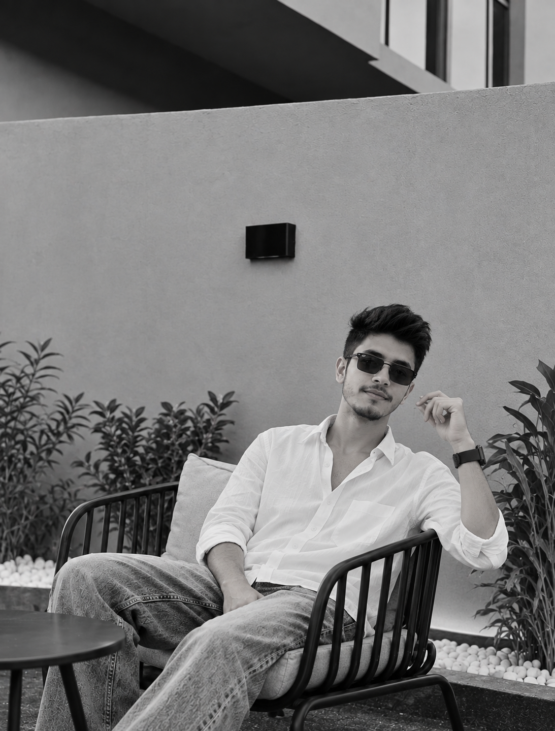 Black and White AI Photo Editing Prompt for Boys